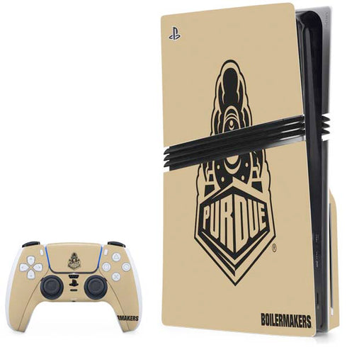 Purdue Gold Signature Logo PlayStation PS5 Skins