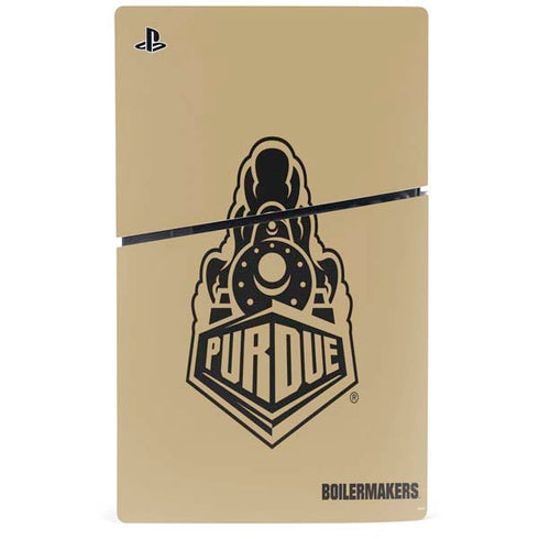 Purdue University Purdue Gold Signature Logo PS5 Slim Digital Edition Console Skin