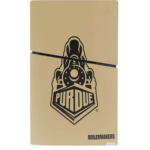 Purdue University Purdue Gold Signature Logo PS5 Slim Digital Edition Console Skin
