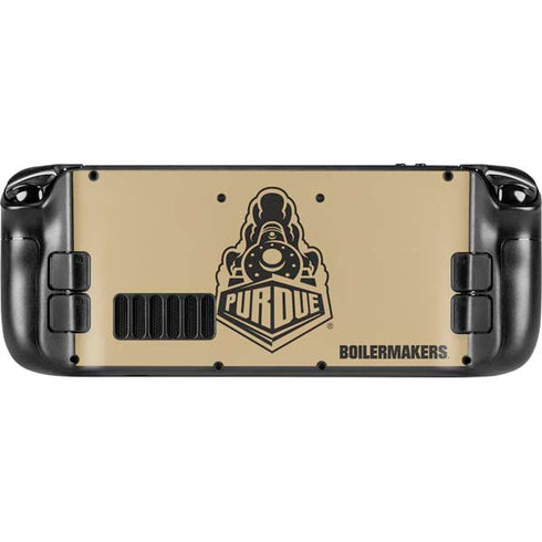 Purdue Gold Signature Logo Steam Deck Handheld Gaming Computer OLED Skin