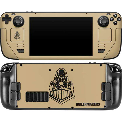 Purdue University Purdue Gold Signature Logo Steam Deck Handheld Gaming Computer Skin