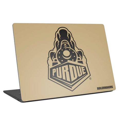 Purdue Gold Signature Logo Laptop Skins