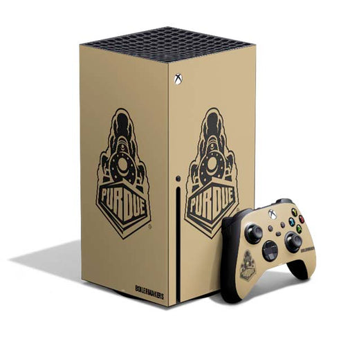 Purdue University Purdue Gold Signature Logo Xbox Series X Bundle Skin