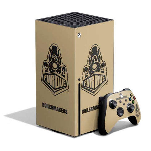Purdue Gold Signature Logo Xbox Series X Skins