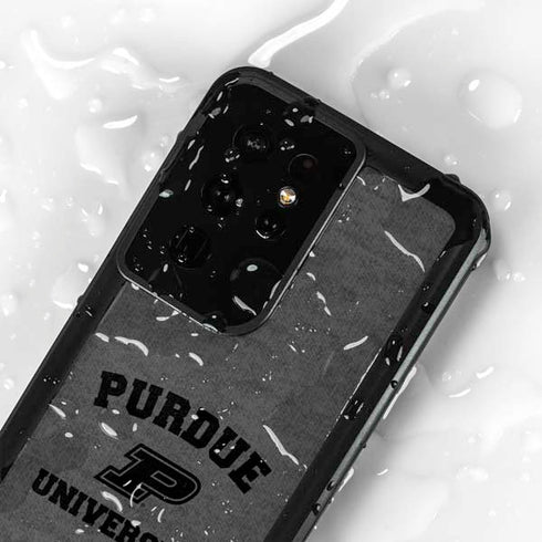 Purdue University Purdue Grey Logo Galaxy S24 Ultra Waterproof Case