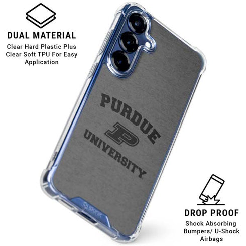 Purdue University Purdue Grey Logo Galaxy S25 Plus Clear Case