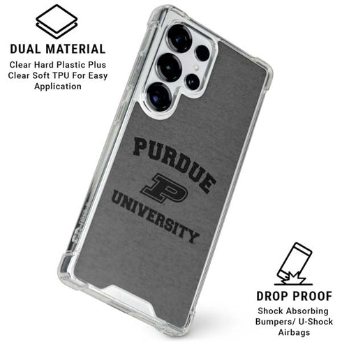 Purdue University Purdue Grey Logo Galaxy S25 Ultra Clear Case