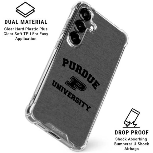 Purdue University Purdue Grey Logo Galaxy S26 Clear Case