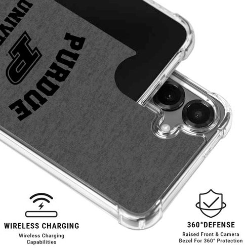Purdue University Purdue Grey Logo Galaxy S26 Plus Clear Case