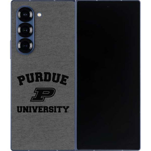Purdue University Purdue Grey Logo Galaxy Z Fold6 Skin