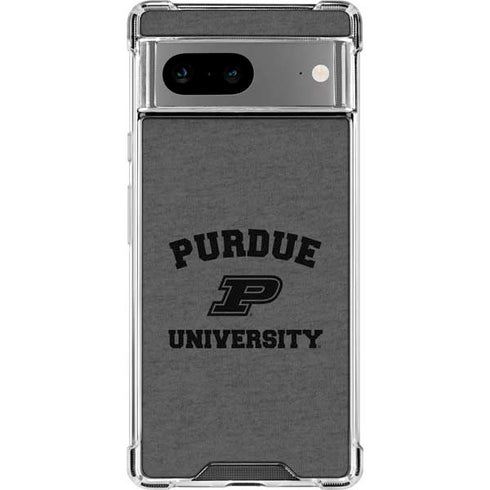 Purdue University Purdue Grey Logo Google Pixel 8a Clear Case