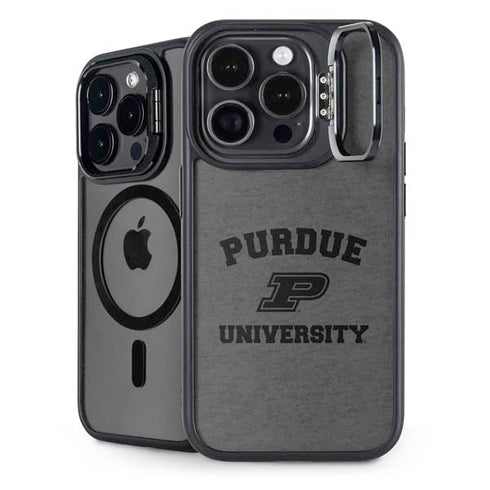 Purdue University Purdue Grey Logo iPhone 14 Pro Max Kickstand Case