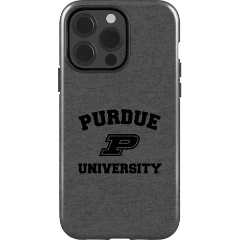 Purdue University Purdue Grey Logo iPhone 15 Pro Impact Case