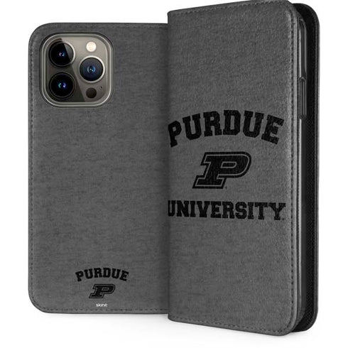 Purdue University Purdue Grey Logo iPhone 15 Pro Max Folio Case