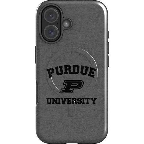 Purdue University Purdue Grey Logo iPhone 16 Magsafe Impact Case