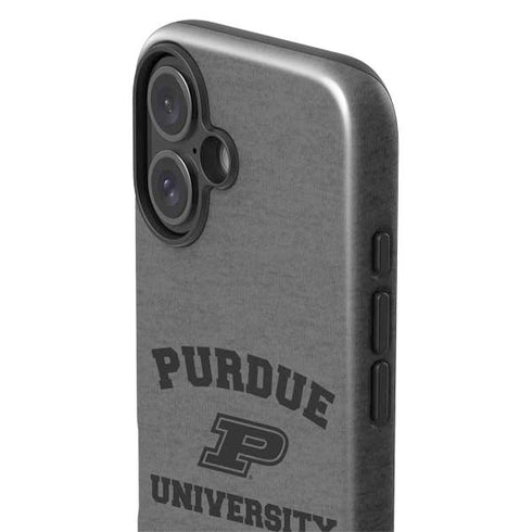 Purdue University Purdue Grey Logo iPhone 16 Plus Impact Case
