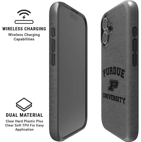 Purdue University Purdue Grey Logo iPhone 16 Plus Magsafe Impact Case