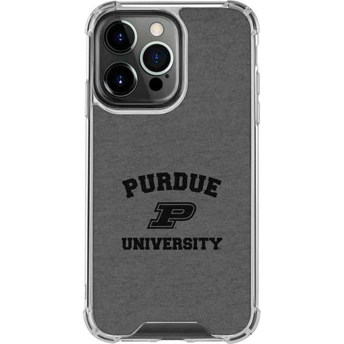 Purdue University Purdue Grey Logo iPhone 16 Pro Clear Case