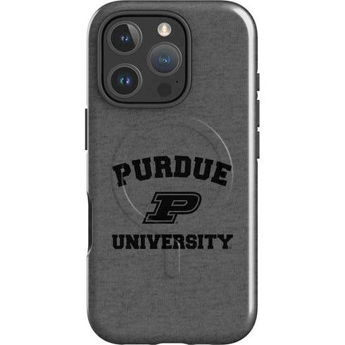 Purdue University Purdue Grey Logo iPhone 16 Pro Magsafe Impact Case