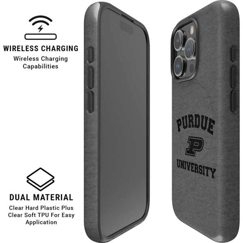 Purdue University Purdue Grey Logo iPhone 16 Pro Magsafe Impact Case