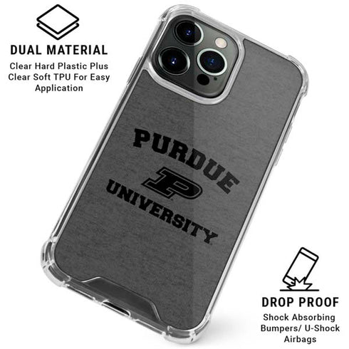 Purdue University Purdue Grey Logo iPhone 16 Pro Max Clear Case