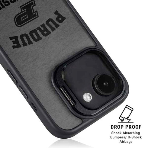 Purdue University Purdue Grey Logo iPhone 16e Kickstand Case