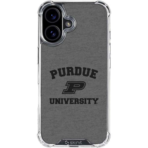 Purdue University Purdue Grey Logo iPhone 17 Clear Case