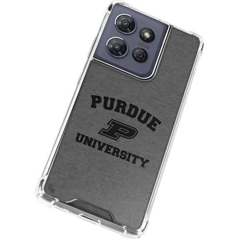 Purdue University Purdue Grey Logo Moto G Play 5G (2025) Clear Case