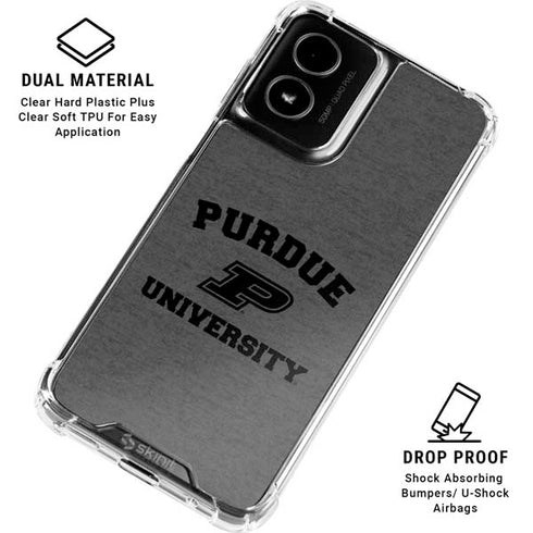 Purdue University Purdue Grey Logo Moto G Power 5G (2024) Clear Case