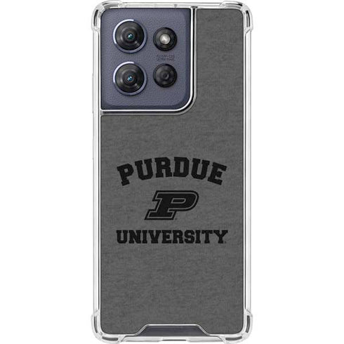 Purdue University Purdue Grey Logo Moto G Power 5G (2025) Clear Case