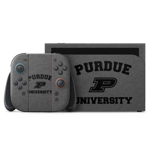 Purdue University Purdue Grey Logo Nintendo Switch 2 (2025) with Joy-Con Skin