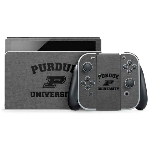 Purdue University Purdue Grey Logo Nintendo Skins