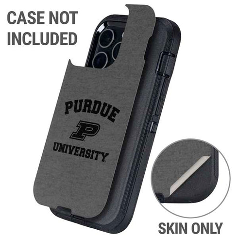 Purdue University Purdue Grey Logo Otterbox Defender iPhone Skin