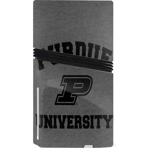Purdue University Purdue Grey Logo PS5 Pro Disk Console Skin