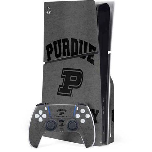 Purdue University Purdue Grey Logo PlayStation PS5 Skins