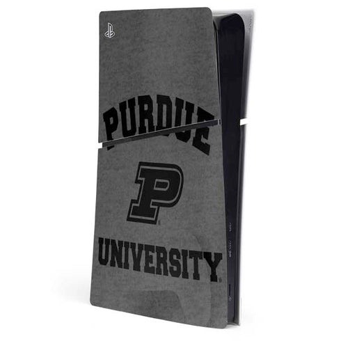 Purdue University Purdue Grey Logo PS5 Slim Digital Edition Console Skin