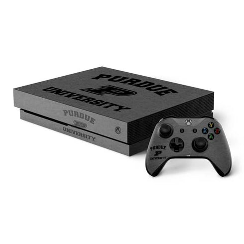 Purdue University Purdue Grey Logo Xbox One Skins