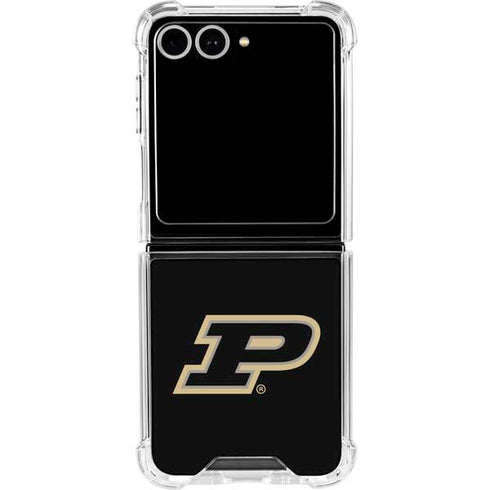 Purdue University Purdue Logo Galaxy Z Flip7 Clear Case