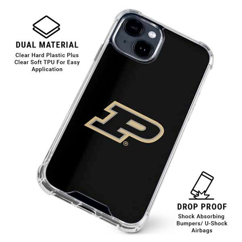 Purdue University Purdue Logo iPhone 15 Clear Case