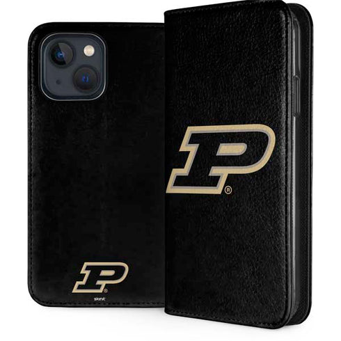 Purdue University Purdue Logo iPhone 15 Plus Folio Case