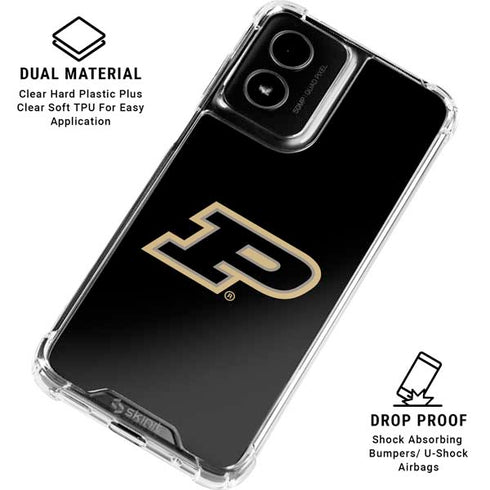 Purdue University Purdue Logo Moto G Power 5G (2024) Clear Case