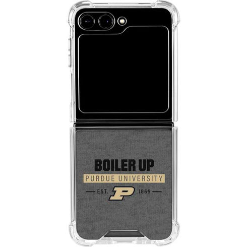 Purdue University Purdue University Boiler Up Galaxy Z Flip6 Clear Case