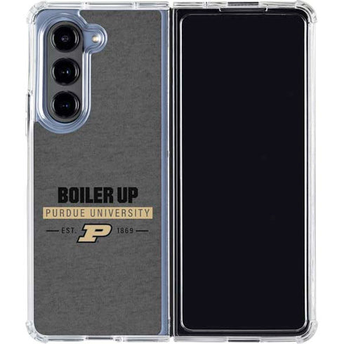 Purdue University Purdue University Boiler Up Galaxy Z Fold5 5G Clear Case