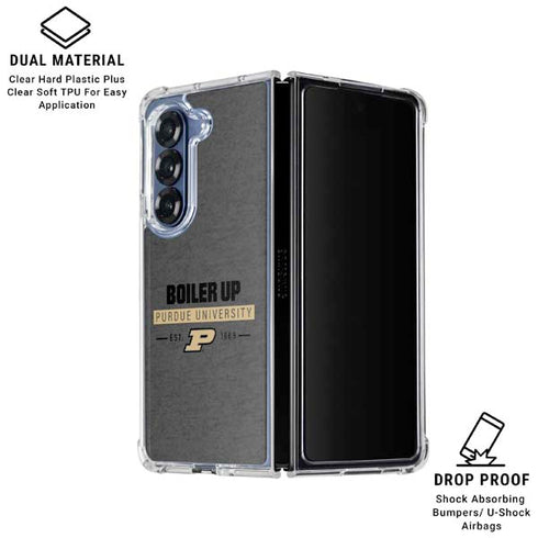 Purdue University Purdue University Boiler Up Galaxy Z Fold6 Clear Case