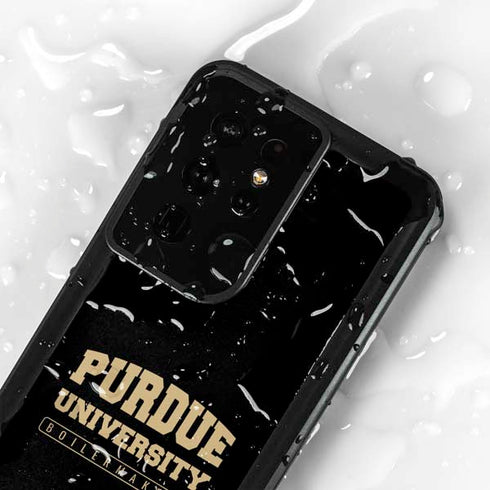 Purdue University Boilermakers Bold Galaxy S24 Ultra Waterproof Case