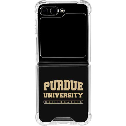 Purdue University Boilermakers Bold Galaxy Z Flip6 Clear Case
