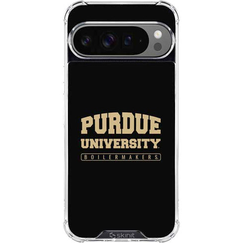 Purdue University Boilermakers Bold Google Pixel 10 Pro XL Clear Case