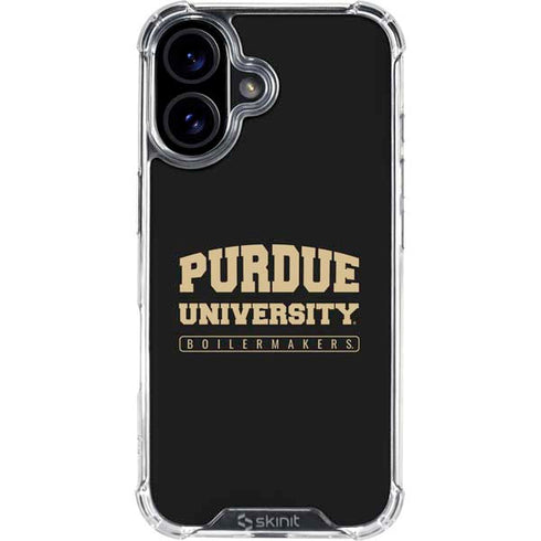 Purdue University Boilermakers Bold iPhone 16 Clear Case