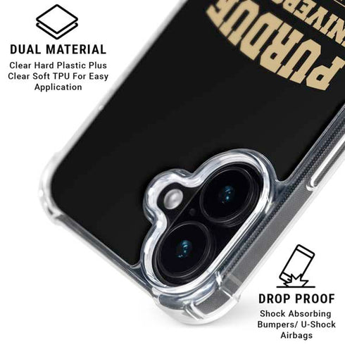 Purdue University Boilermakers Bold iPhone 16 Plus Clear Case