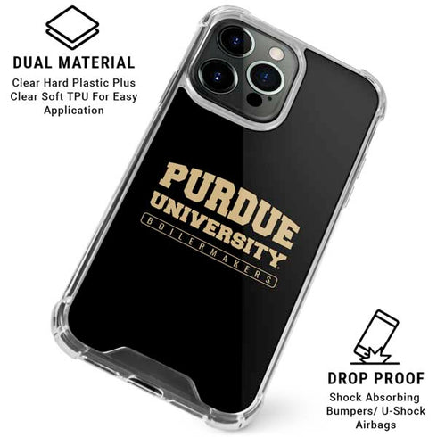 Purdue University Boilermakers Bold iPhone 16 Pro Max Clear Case